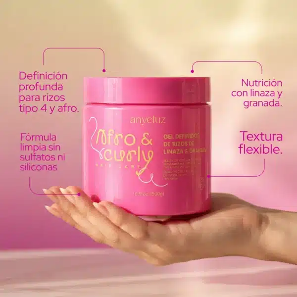 Gel Definidor de Rizos Afro y Curly Anyeluz - Imagen 3